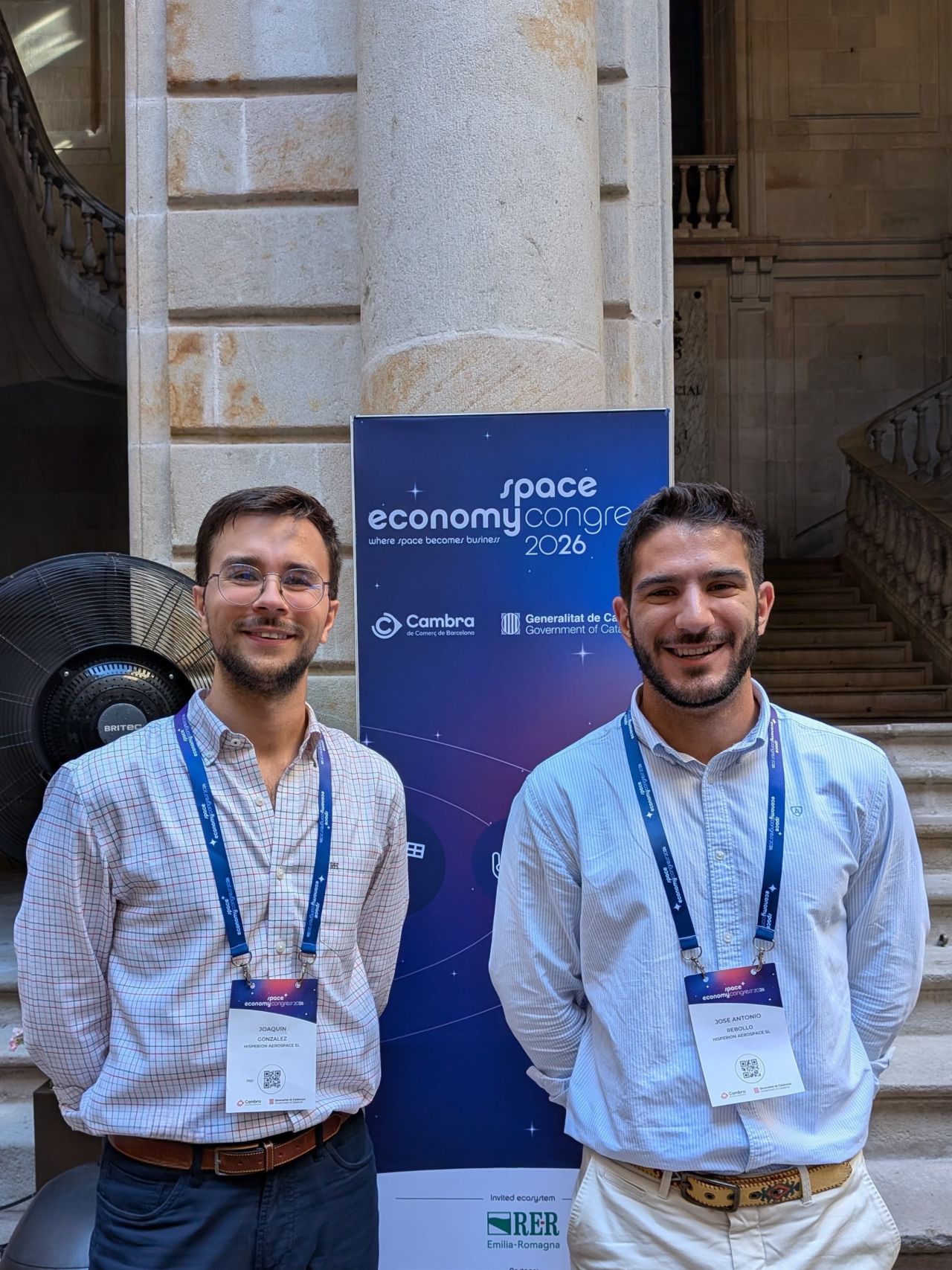 Hisperion Aerospace at the Space Economy Congress 2026, La Llotja de Mar, Barcelona.